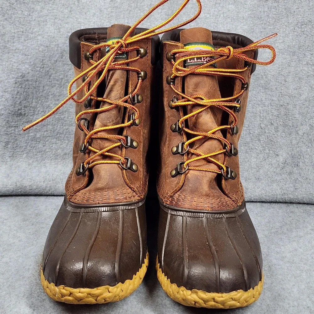 L.L.Bean Bean Boots Womens Size 8 Brown Leather Gore-Tex Waterproof Made in USA